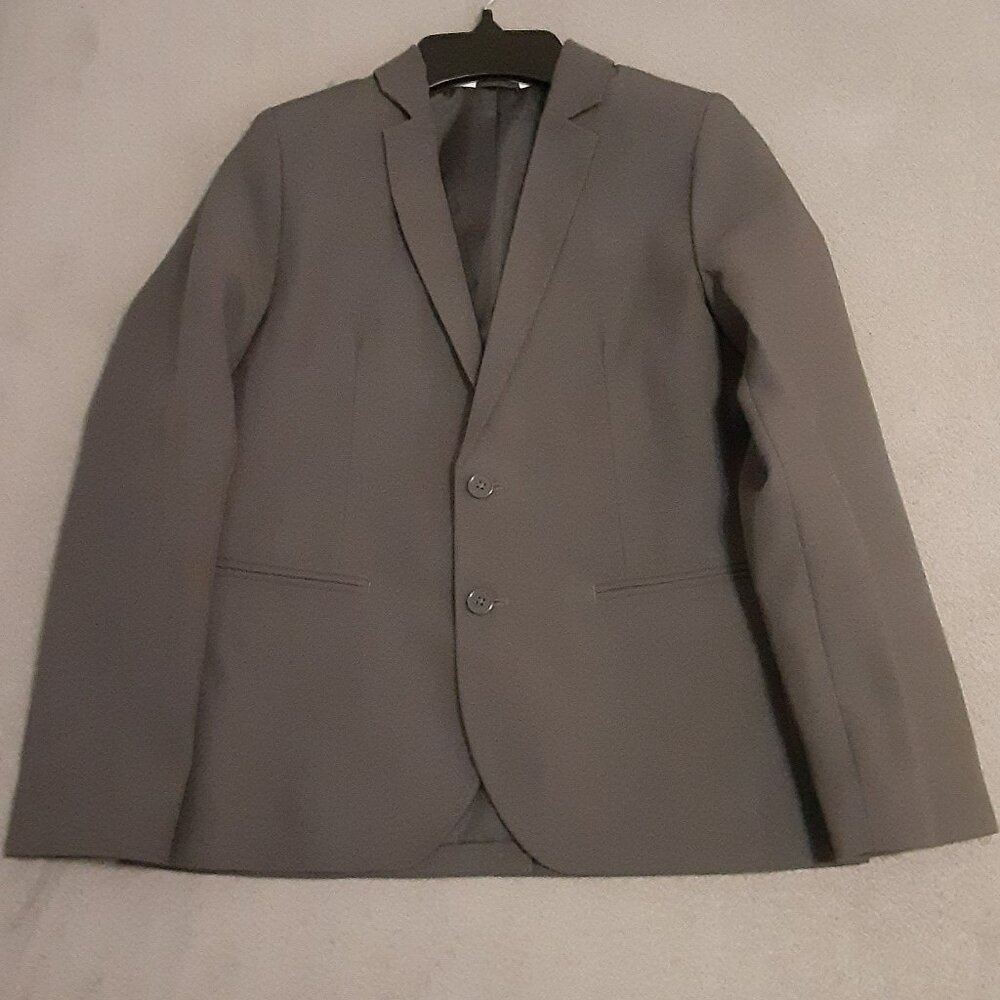 H & M Boys Gray Suit Jacket Size 8/9